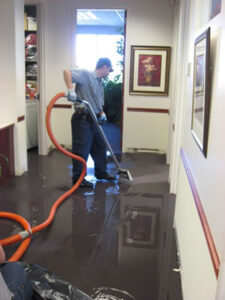 flooded living room after storm surge in South Florida